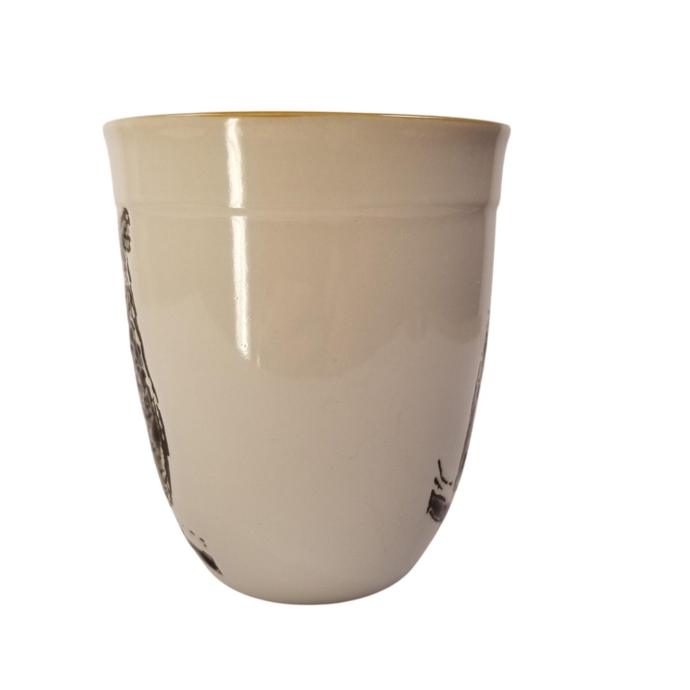 Spectrum Designz Owl Ceramic Coffee Mug White Brown‎ Yellow 16oz Bird Watcher - Picture 5 of 7